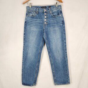 Lucky Brand Boy Mid Rise Relaxed Jeans Women's 4/27 Baggy Hip Hop Exposed Fly